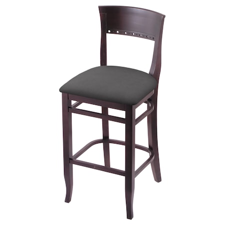 Holland Bar Stool Co 25" Counter Stool, Dark Cherry Finish, Canter Storm Seat 316025DC004